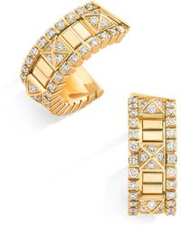 Marli New York - Mini And Diamond Life Hoop Earrings - Lyst