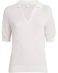Eleventy - Cotton Crochet Polo Shirt - Lyst