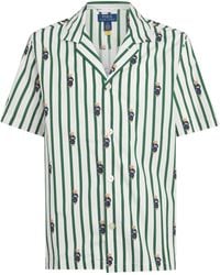 Polo Ralph Lauren - Cotton Stripe Polo Bear Pyjama Shirt - Lyst