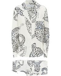 Desmond & Dempsey - Jaguar Print Long Pyjama Set - Lyst