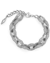 Jimmy Choo - Embellished Diamond Chain Bracelet - Lyst