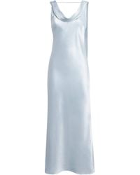 Acne Studios - Silk Drape-Neck Midi Dress - Lyst