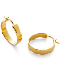 Monica Vinader - Small Vermeil Mv Siren Muse Hoop Earrings - Lyst