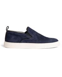 Isaia - Suede Slip-on Sneakers - Lyst