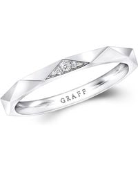 Graff - White Gold And Diamond Laurence Signature Ring - Lyst