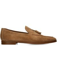 Magnanni - Suede Tassel Loafers - Lyst