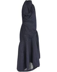 Zimmermann - Denim Draped Valiant Maxi Dress - Lyst