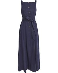 ME+EM - Creaseless Linen-Blend Midi Dress - Lyst