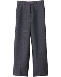 Miu Miu - Mohair-Wool Straight Trousers - Lyst