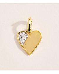 Jade Trau - Mini And Diamond Heart Charm - Lyst
