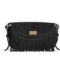 Sandro - Small Suede Le Mambo Cross-Body Bag - Lyst