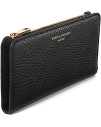 Aspinal of London - Large Grained Leather Mayfair Purse - Lyst