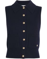 Sandro - Wool-Cashmere Buttoned Sweater Vest - Lyst