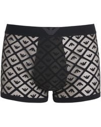 Emporio Armani - Mesh Logo Eccentric Boxer Briefs - Lyst