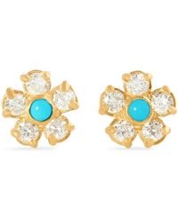 Jennifer Meyer - Diamond And Edith Flower Earrings - Lyst