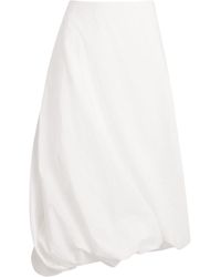 Rohe - Cotton-Blend Twisted Midi Skirt - Lyst
