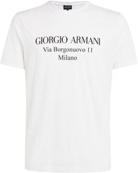 Giorgio Armani - Cotton Logo T-shirt - Lyst