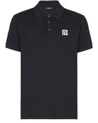 Balmain - Cotton Logo-Embroidered Polo Shirt - Lyst