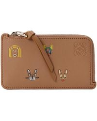 Loewe - X Louis Wain Leather Cats Coin Card Holder - Lyst
