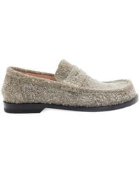 Loewe - Brushed Suede Campo Loafers - Lyst