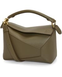 Loewe - Small Leather Puzzle Edge Top-Handle Bag - Lyst