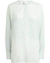 Eleventy - Cotton-Silk Stripe Shirt - Lyst