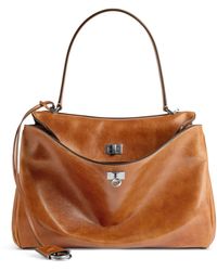 Balenciaga - Medium Leather Rodeo Top-Handle Bag - Lyst