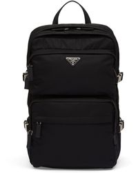Prada - Re-nylon And Leather Backpack - Lyst