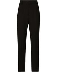 Dolce & Gabbana - Wool High-waisted Trousers - Lyst