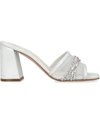 Gina - Leather Embellished Loire Mules 85 - Lyst
