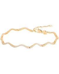 Astrid & Miyu - Plated And Cubic Zirconia Ripple Tennis Bracelet - Lyst