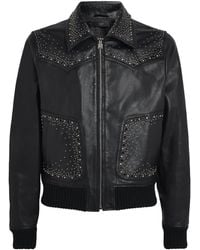 Amiri - Crystal Western Leather Jacket - Lyst