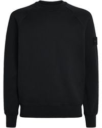 Stone Island - Organic Cotton Raglan-Sleeve Sweatshirt - Lyst