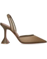 AMINA MUADDI - Mesh Holli Slingback Pumps 95 - Lyst