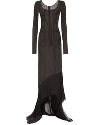 Dolce & Gabbana - Kim Dolce&gabbana Silk Semi-sheer Maxi Dress - Lyst