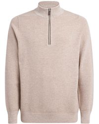 N.Peal Cashmere - Cashmere Quarter-Zip Temple Sweater - Lyst