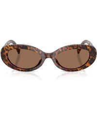 Dolce & Gabbana - Tortoiseshell Oval Sunglasses - Lyst