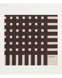 Saint Laurent - Silk Printed Scarf - Lyst