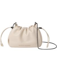 Brunello Cucinelli - Mini Leather Mellow Bucket Bag - Lyst