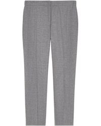 McQueen - Wool Cropped Cigarette Trousers - Lyst