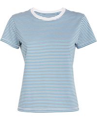 FRAME - Crew-neck Striped T-shirt - Lyst