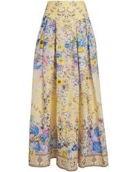 CAMILLA - Linen-Silk Darling Buds Maxi Skirt - Lyst