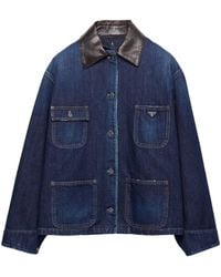 Prada - Denim Trucker Jacket - Lyst