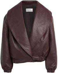 Source Unknown - Faux Leather Eleni Bomber Jacket - Lyst