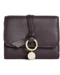 Chloé - Small Leather Alphabet Trifold Wallet - Lyst