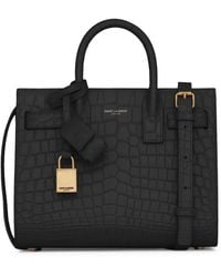 Saint Laurent - Croc-Embossed Sac De Jour - Lyst