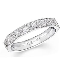 Graff - White Gold And Diamond Lg Signature Ring - Lyst
