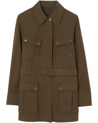 Burberry - Gabardine Safari Jacket - Lyst