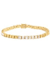 Suzanne Kalan - And Diamond Golden Mini Id Tennis Bracelet - Lyst