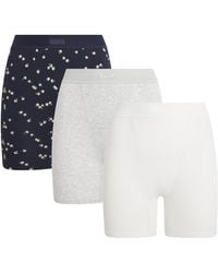 Skims - Stretch-Cotton Ribbed Boxer Shorts - Lyst